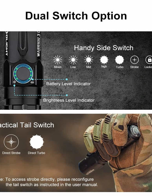 Load image into Gallery viewer, OLIGHT WARRIOR3SBK Warrior 3S High Beam Tactical Flashlight - Black
