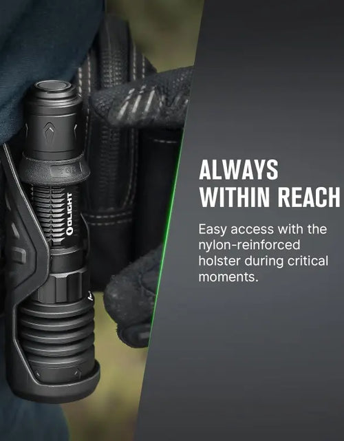 Load image into Gallery viewer, OLIGHT WARRIORX4MTBK Warrior X 4 USB-C and MCC Rechargeable Tactical Flashlight With Holster - Matte Black
