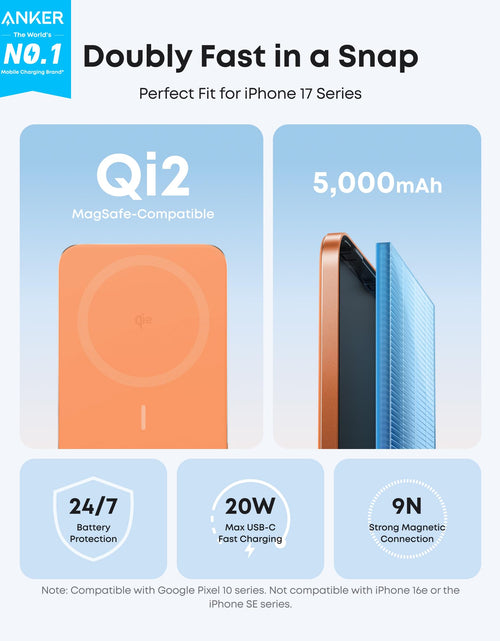 Load image into Gallery viewer, Anker Nano Power Bank (5K, MagGo, Slim)
