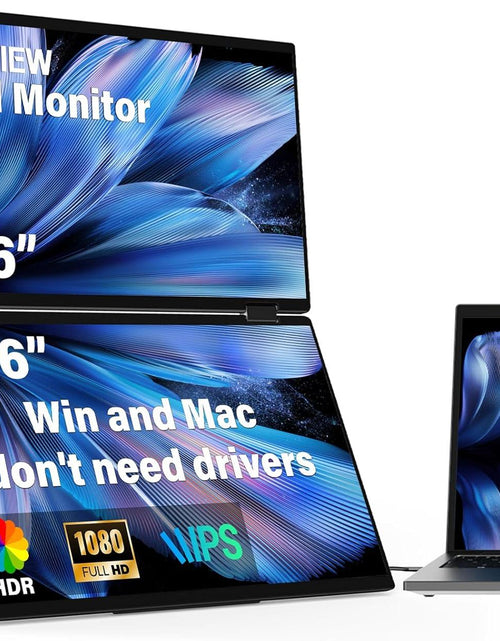 Load image into Gallery viewer, InnoView Foldable 15.6" Dual Portable Monitor-INVPM009-05B
