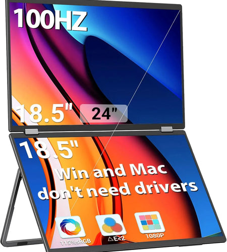 InnoView Foldable 18.5" Dual Monitor-INVPM509
