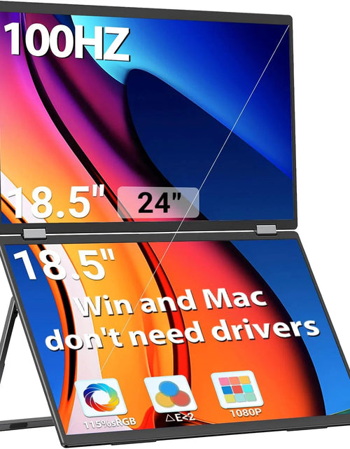 Load image into Gallery viewer, InnoView Foldable 18.5" Dual Monitor-INVPM509
