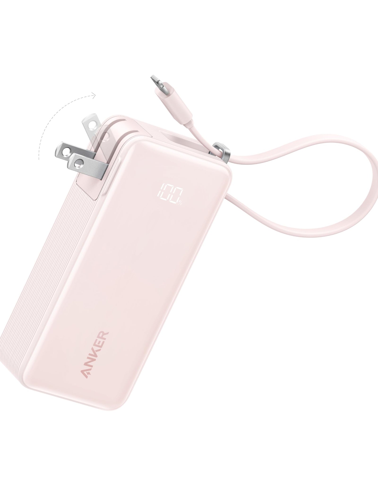 Anker Power Bank (10K, Fusion, Built-In Cable)