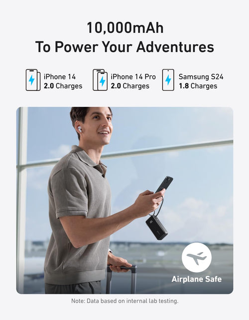 Load image into Gallery viewer, Anker Power Bank (10K, Fusion, Built-In Cable)
