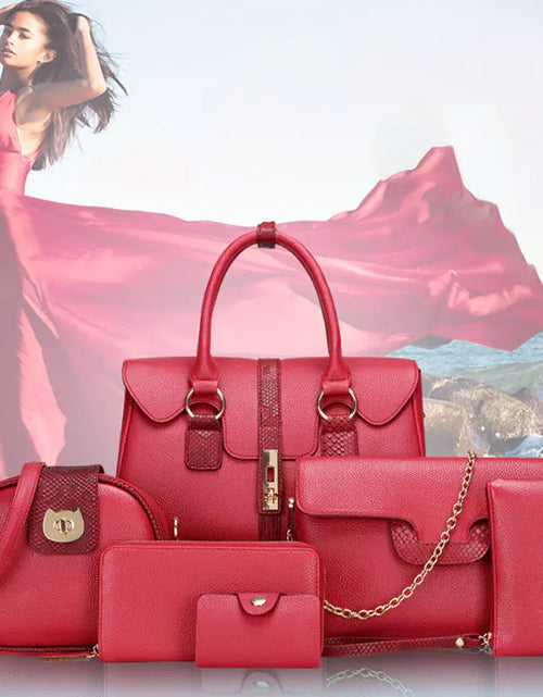 Load image into Gallery viewer, Trendy European Style Snake Print Shoulder Bag Set
