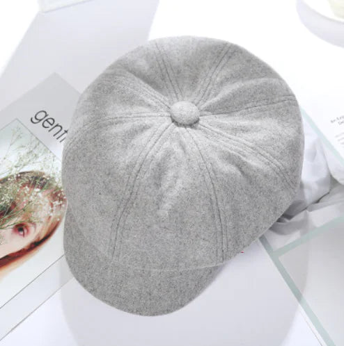 Load image into Gallery viewer, Octagonal Woolen Beret Hat for Casual Wear
