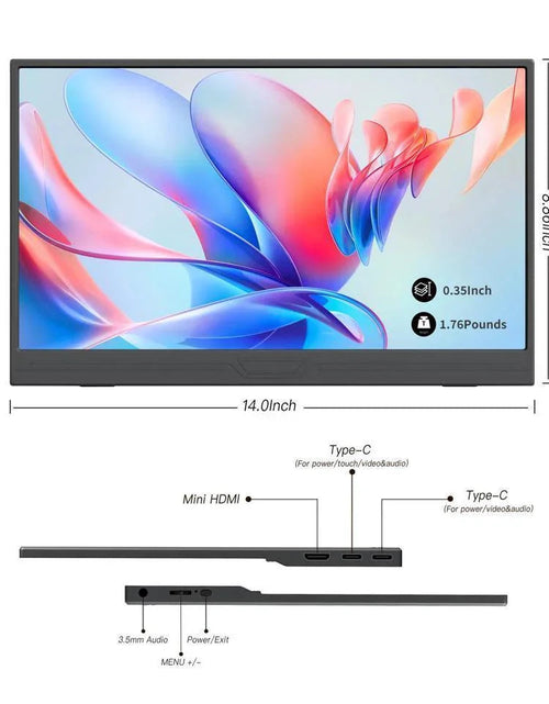 Load image into Gallery viewer, ReHisk RE-15.6TT - Touch Screen Portable Monitor FHD 1080P
