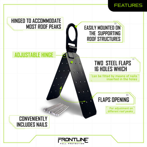 Load image into Gallery viewer, Frontline RO01 Hinged Reusable Roof Anchor
