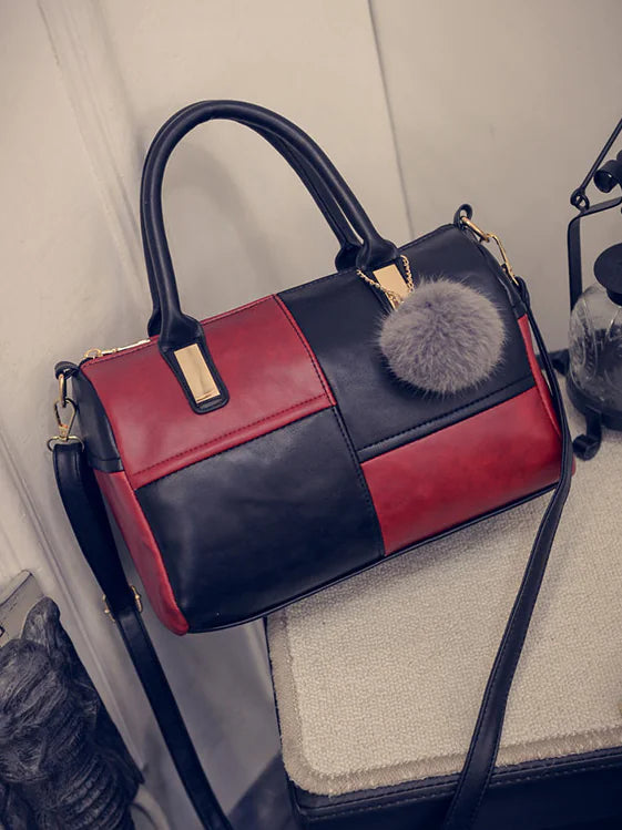 Fashionable Boston Bag with Zipper - New Women's Tote