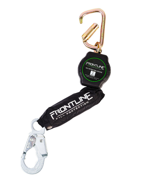 Load image into Gallery viewer, Frontline RPA061S 6' Aramid Fiber Web Single Leg SRL with Steel Snap Hook End
