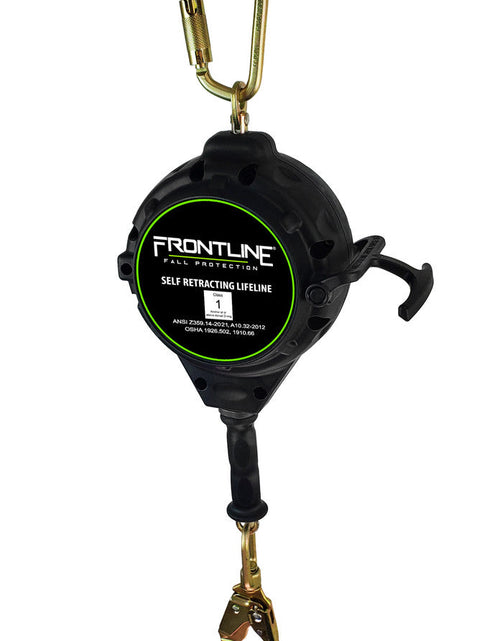 Load image into Gallery viewer, Frontline RPG30 30' Cable Single Leg SRL with Steel Snap Hook End with Carry on Handle and Tagline
