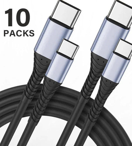 ReHisk High-Speed USB-C to USB-C Cable  3Ft, 10 Packs