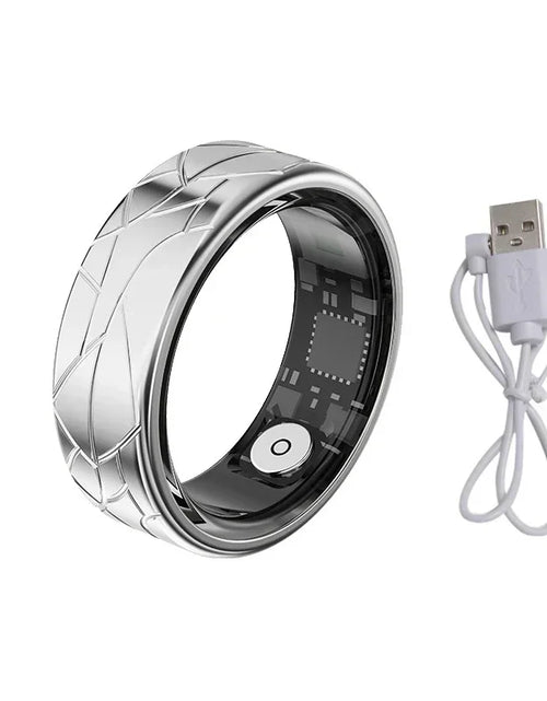 Load image into Gallery viewer, Smart Ring Women Health Tracker Heart Rate Blood Oxygen Photo Control Brush Tiktok Waterproof Multi-sport Modes Men Fitness Ring
