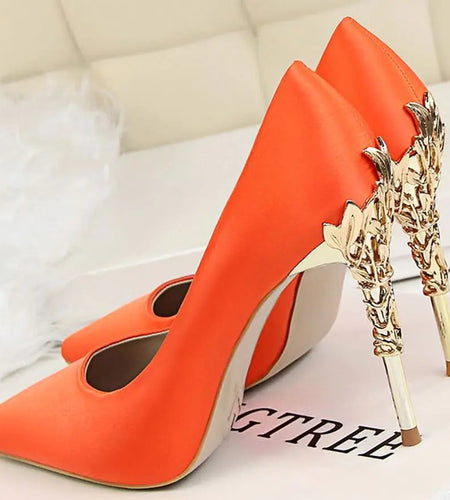 White Satin High Heels for Women - Stylish Pointed Shoes