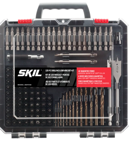SKIL SMXS8501 120pc Drilling and Screw Driving Kit w/ Bit Grip