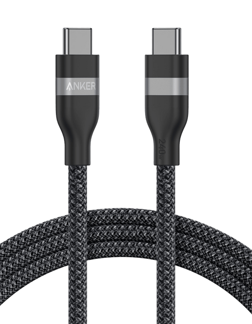 Load image into Gallery viewer, Anker USB-C to USB-C Cable (3 ft / 6 ft, 240W, Upcycled-Braided)

