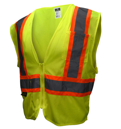 Load image into Gallery viewer, Hi-vis Mesh Vest Type R Class 2 Two-tone Green Silver
