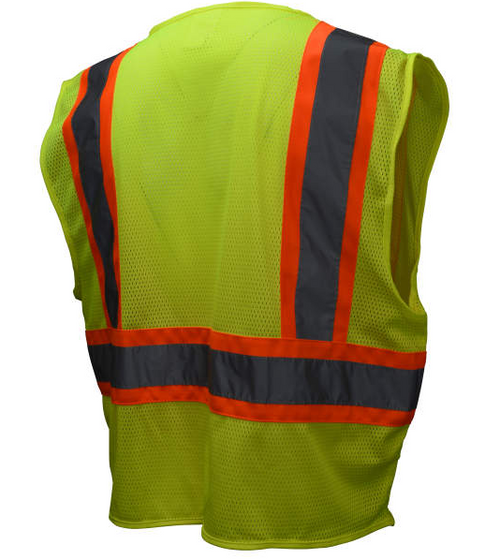 Load image into Gallery viewer, Hi-vis Mesh Vest Type R Class 2 Two-tone Green Silver
