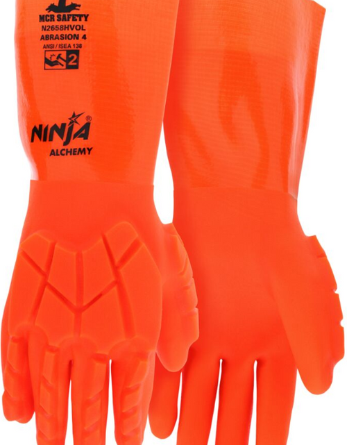 Load image into Gallery viewer, Ninja Alchemy Work Glove Impact 2 High Viz Orange
