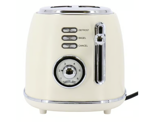 Load image into Gallery viewer, MegaChef 1.8 Quart Electric Tea Kettle and 2 Slice Toaster Combo in Creme
