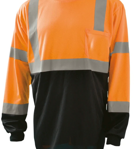 Black Bottom Wicking Birdseye Long Sleeve Shirt