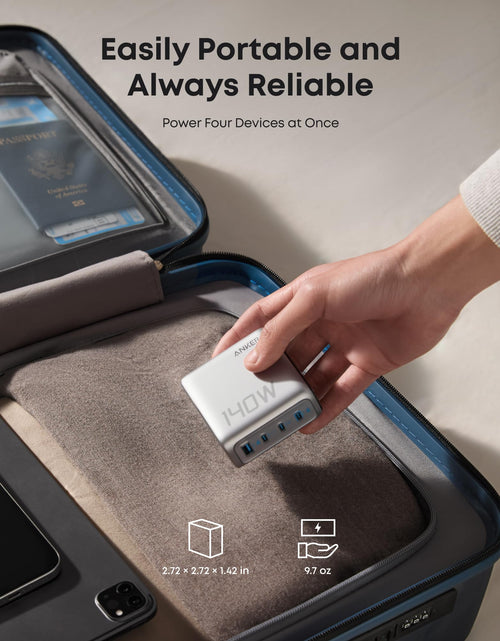 Load image into Gallery viewer, Anker Charger (140W, 4-Port, PD 3.1) with USB-C Cable
