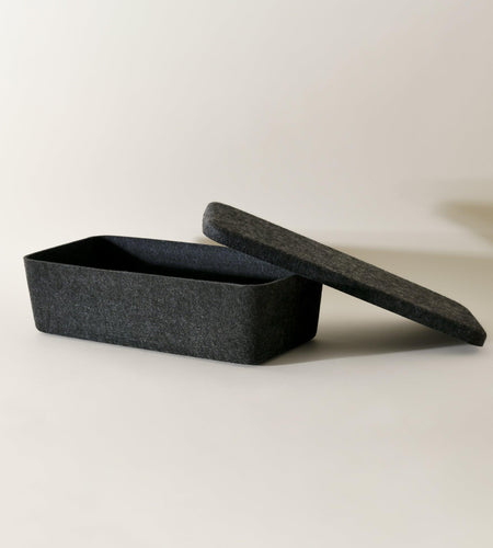 The Sculpted Bin - Long with Lid