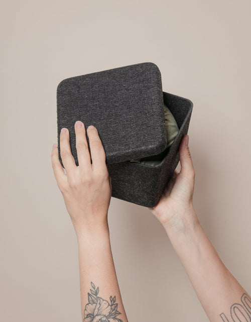 Load image into Gallery viewer, The Sculpted Bin - Petite with Lid | Set of 3
