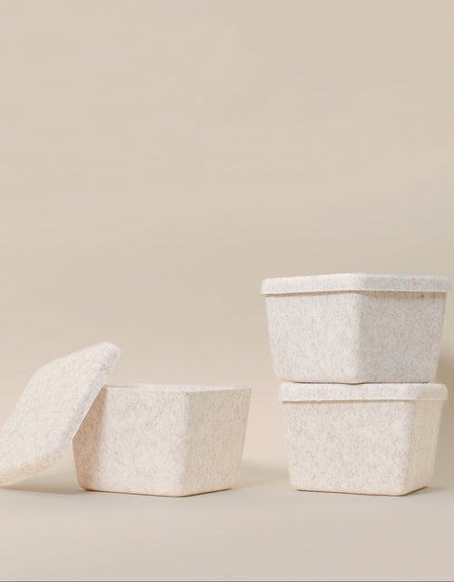Load image into Gallery viewer, The Sculpted Bin - Petite with Lid | Set of 3
