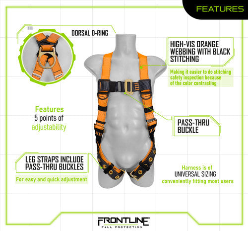 Load image into Gallery viewer, Frontline 100VTB Combat Economy Series Full Body Harness with Tongue Buckle Legs (Uni) Universal
