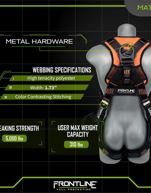 Load image into Gallery viewer, Frontline 105CFTB Combat Vest Style Harness with Front Side D-Rings and Suspension Trauma Straps Universal
