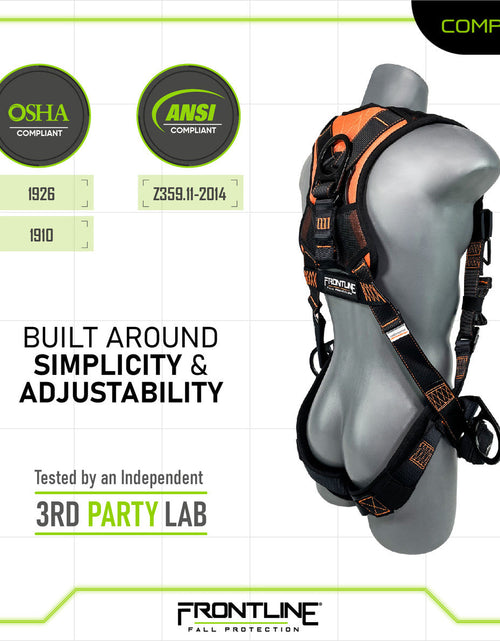 Load image into Gallery viewer, Frontline 105CFTB Combat Vest Style Harness with Front Side D-Rings and Suspension Trauma Straps Universal

