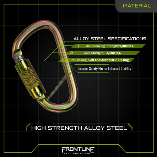 Load image into Gallery viewer, Frontline CSQ184 Steel Quarter Turn-locking Carabiner
