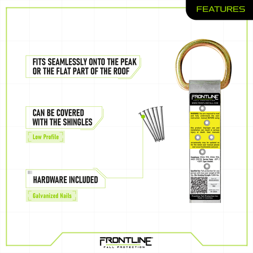 Load image into Gallery viewer, Frontline ROSU01SS Stainless Steel Permanent Use Roof Anchor
