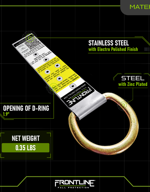 Load image into Gallery viewer, Frontline ROSU01SS Stainless Steel Permanent Use Roof Anchor
