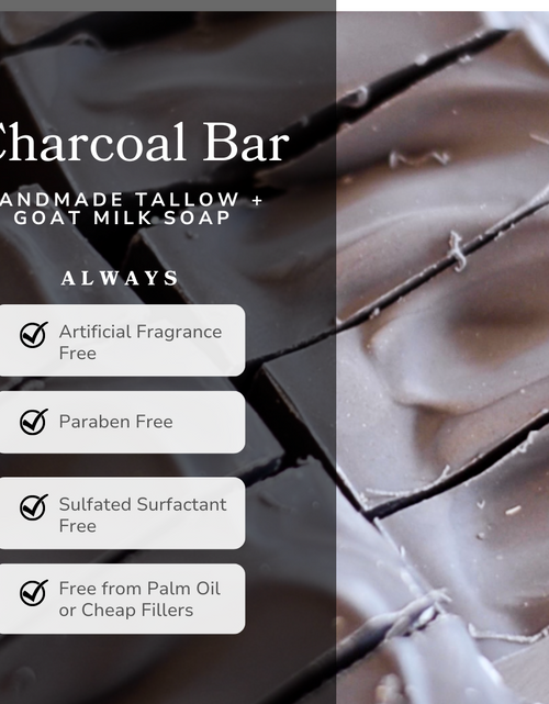 Load image into Gallery viewer, Clarifying Charcoal Bar Handmade Tallow and Goat Milk Soap Bar
