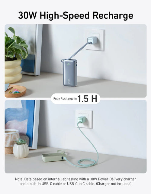 Load image into Gallery viewer, Anker Nano Power Bank (30W, Built-In USB-C Cable)
