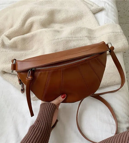 Retro Chic Embroidered Saddle Crossbody Bag