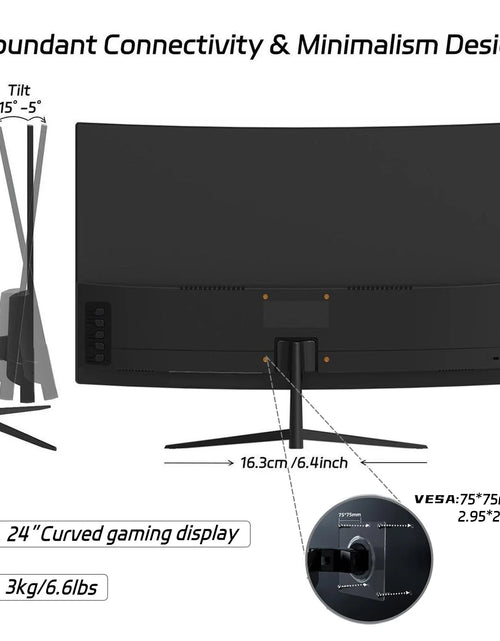 Load image into Gallery viewer, Rehisk 24Inch Micro-Curved 180Hz Full HD 1080P Gaming Monitor - RE241KV3

