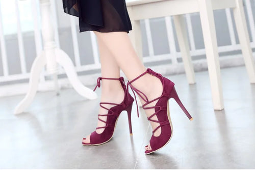 Load image into Gallery viewer, Roman High Heel Peep Toe Sandals

