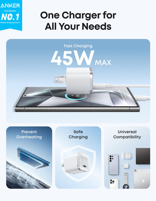 Load image into Gallery viewer, Anker Nano Charger (45W) with USB-C to USB-C Cable
