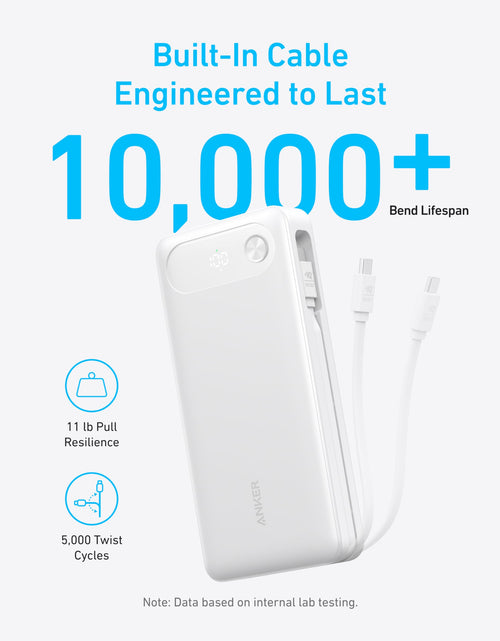 Load image into Gallery viewer, Anker Power Bank (20K, 87W, Built-In USB-C Cable)
