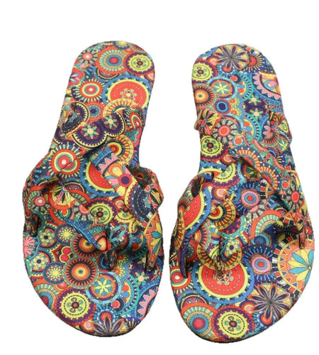 Women’s Boho Flat Printed Slippers