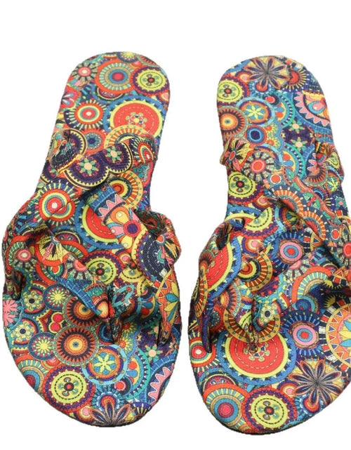 Load image into Gallery viewer, Women’s Boho Flat Printed Slippers

