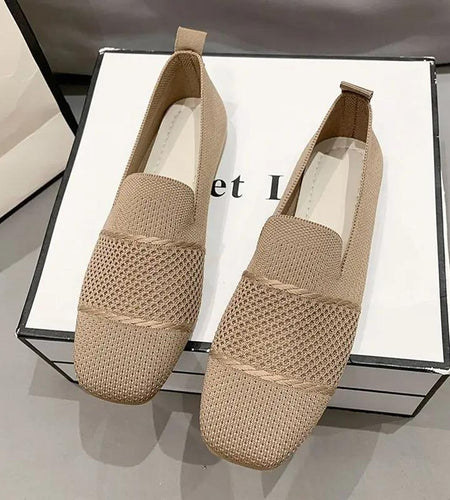 Women's Breathable Flyknit Casual Flat Shoes