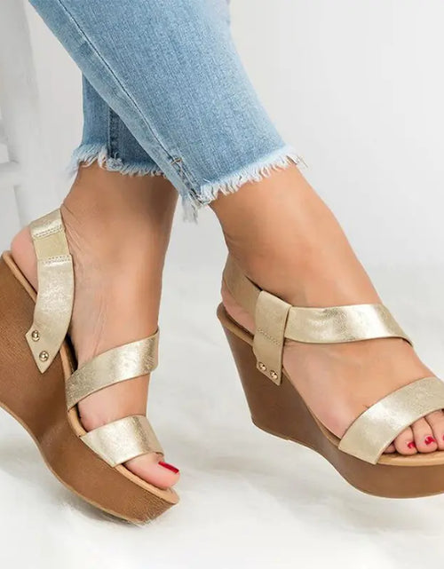 Load image into Gallery viewer, Women's Summer Casual Slip-On Wedge High Heels
