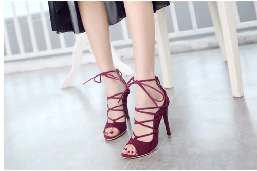 Load image into Gallery viewer, Roman High Heel Peep Toe Sandals
