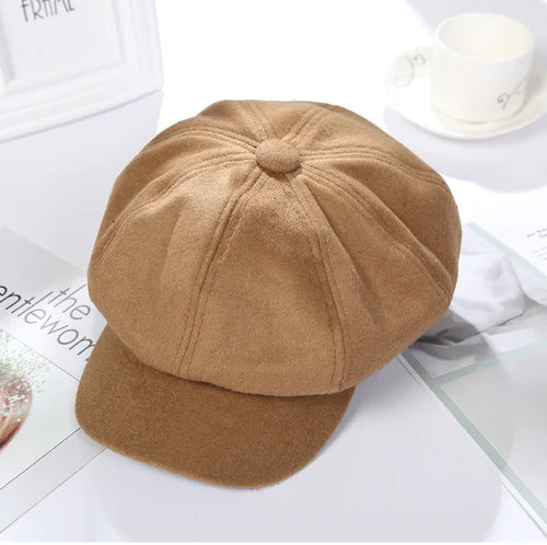 Load image into Gallery viewer, Octagonal Woolen Beret Hat for Casual Wear
