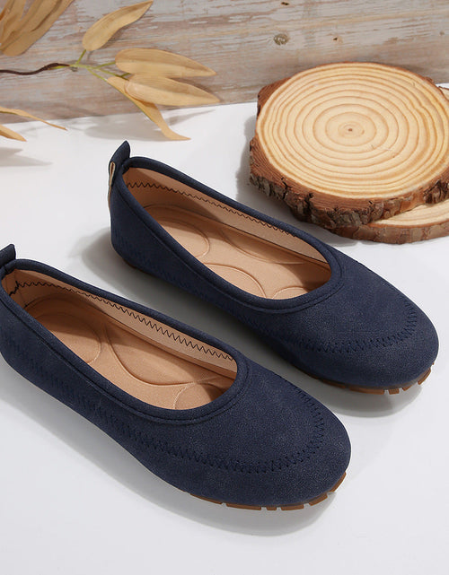 Load image into Gallery viewer, Women’s Low-Cut Round Toe Loafers – Slip-On Flat Casual Shoes
