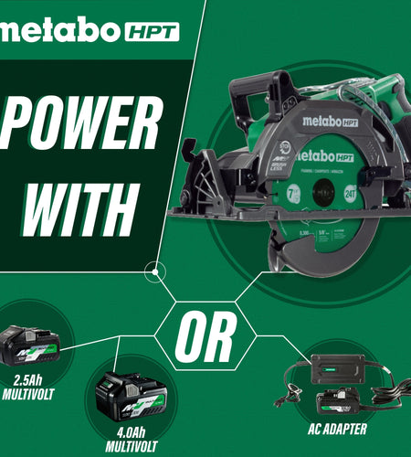 Metabo HPT C3607DWAQ4M 7-1/4 Inch Rear Handle Circular Saw (Bare Tool)
